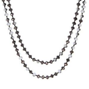 Black & White Beaded Necklace - Game Day - Collegiate